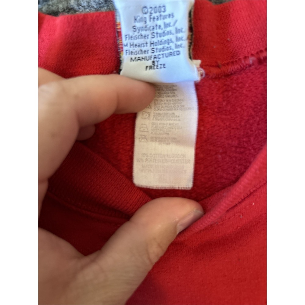 Y2K Betty Boop Vintage Size XL Red Crewneck Sweatshirt Christmas Naughty Girls - Picture 6 of 13